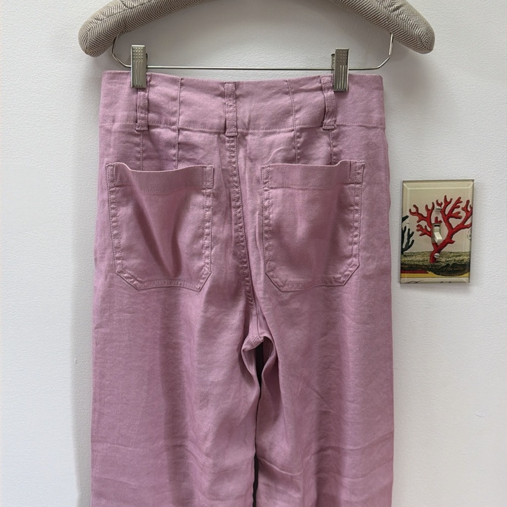 Maeve The Colette linen blend crop wide leg pants - Picture 4 of 5